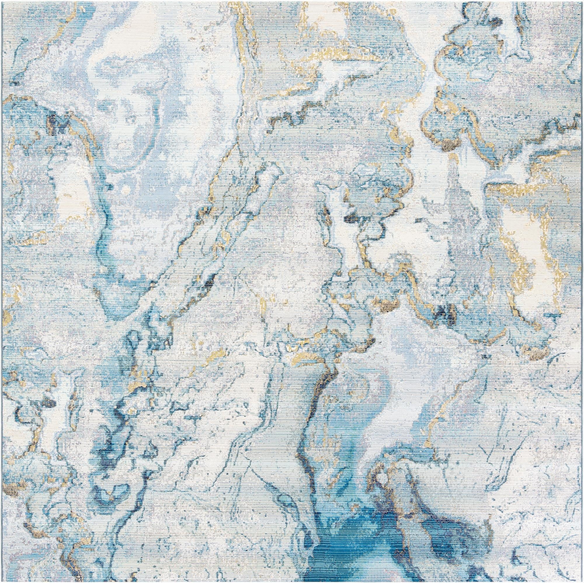 10' x 10'  Washable Modern Indoor / Outdoor Square Rug