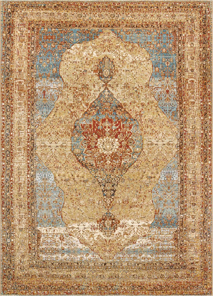 Detail image of 10' x 14' Easy-Clean Traditional Indoor / Outdoor Rug