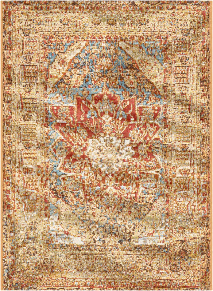 Detail image of 2' x 3' Easy-Clean Traditional Indoor / Outdoor Rug