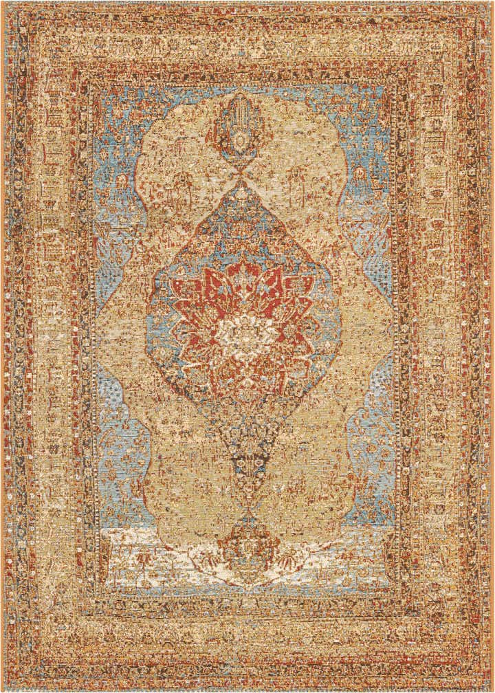 4' x 6' Easy-Clean Traditional Indoor / Outdoor Rug