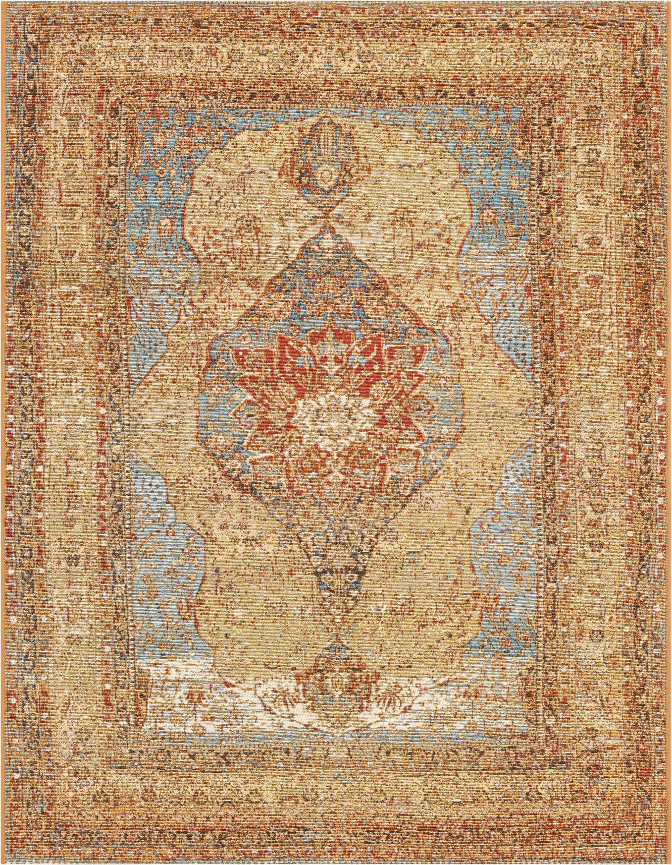 4' x 6' Easy-Clean Traditional Indoor / Outdoor Rug