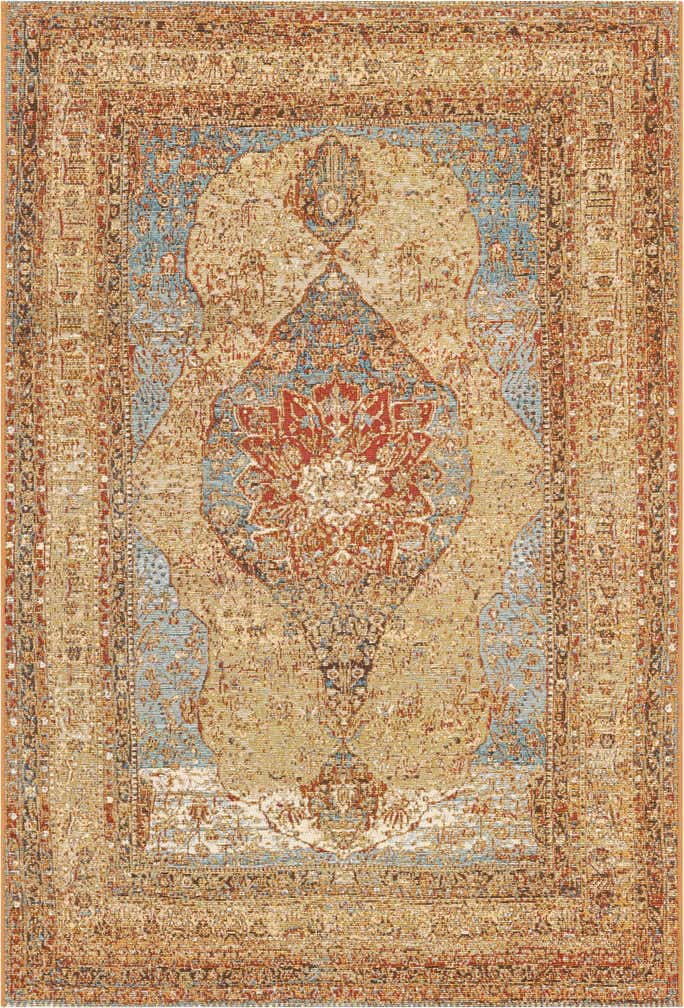 4' x 6' Easy-Clean Traditional Indoor / Outdoor Rug