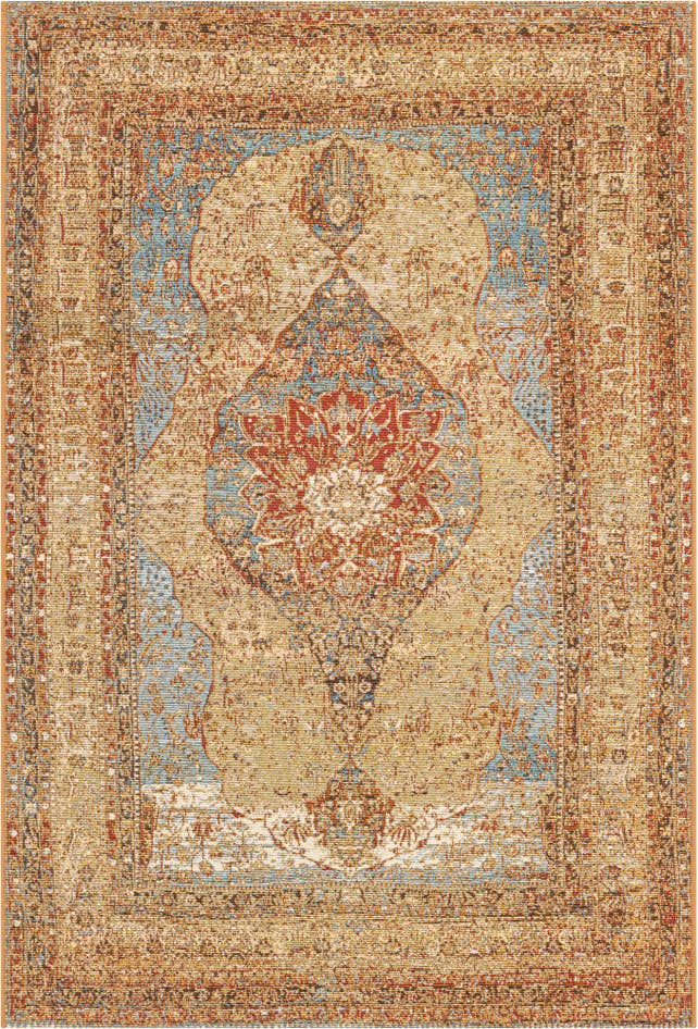 Detail image of 4' x 6' Easy-Clean Traditional Indoor / Outdoor Rug
