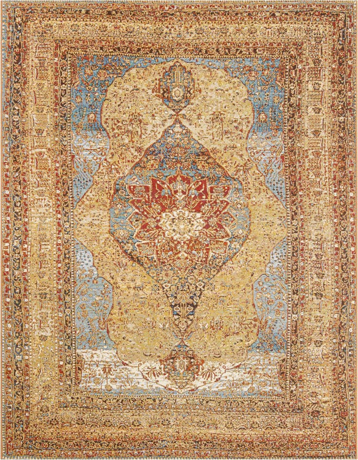 Detail image of 6' x 9' Easy-Clean Traditional Indoor / Outdoor Rug