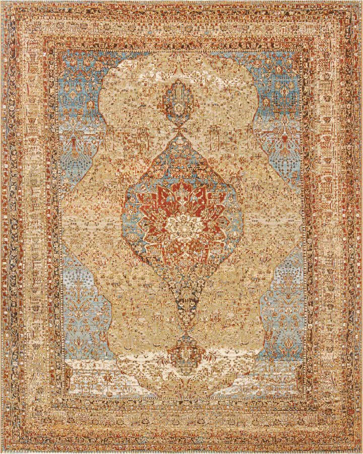 7' 10 x 10' Easy-Clean Traditional Indoor / Outdoor Rug