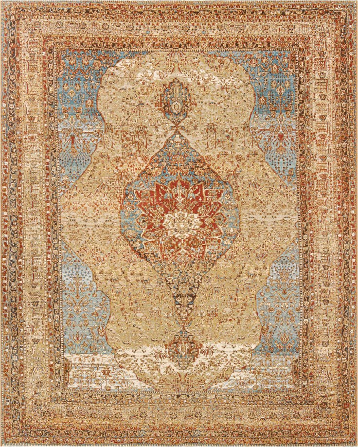Detail image of 7' 10 x 10' Easy-Clean Traditional Indoor / Outdoor Rug