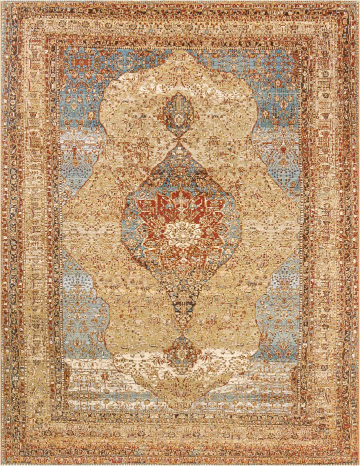 9' x 12' Easy-Clean Traditional Indoor / Outdoor Rug