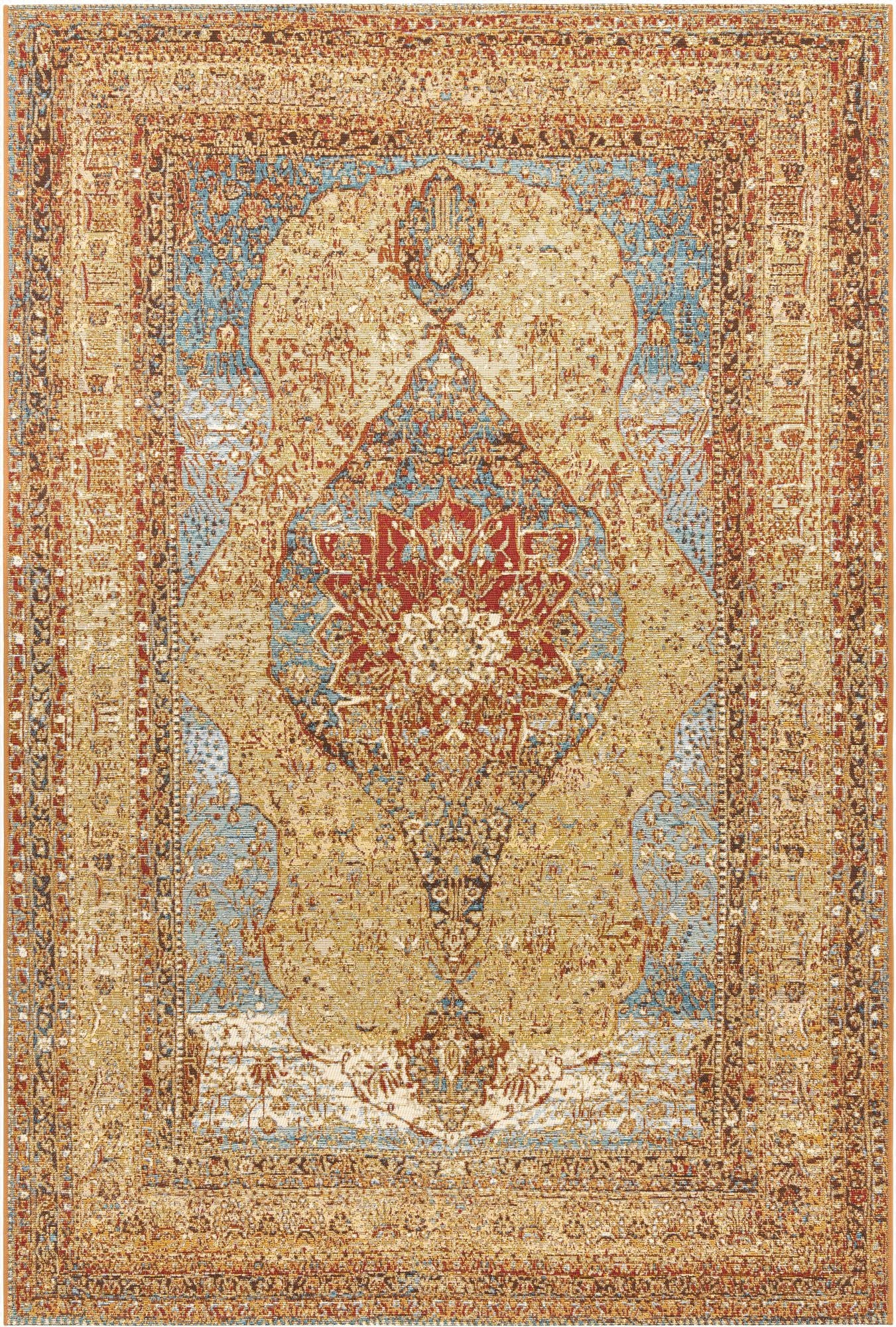 5' 3 x 8'  Washable Traditional Indoor / Outdoor Rug