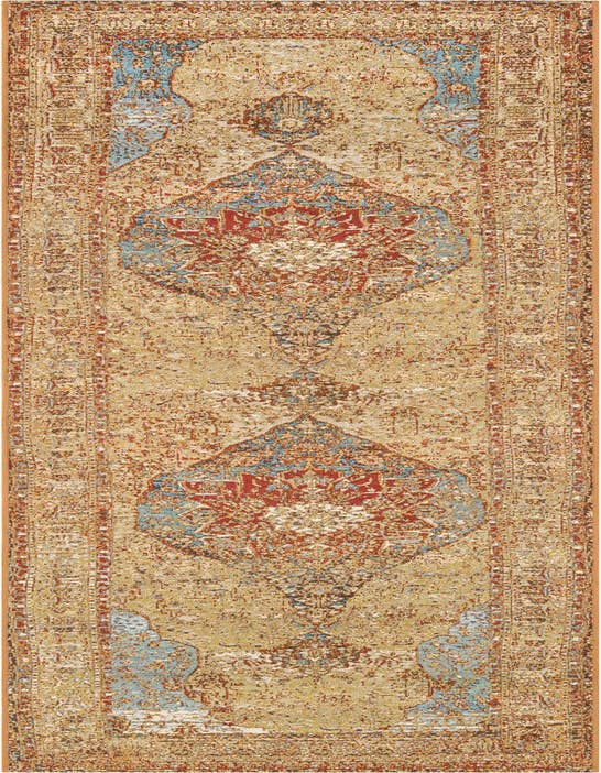 Detail image of 2' 7 x 10' Easy-Clean Traditional Indoor / Outdoor Runner Rug