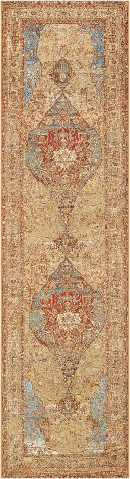 Detail image of 2' 7 x 10' Easy-Clean Traditional Indoor / Outdoor Runner Rug