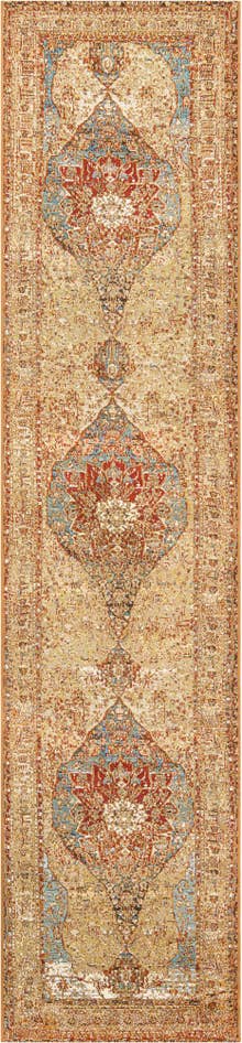 Detail image of 2' 7 x 12' Easy-Clean Traditional Indoor / Outdoor Runner Rug
