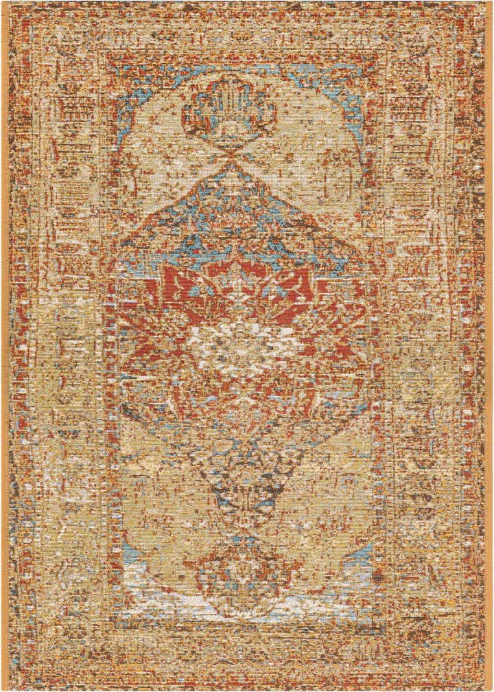 2' x 5' Easy-Clean Traditional Indoor / Outdoor Runner Rug