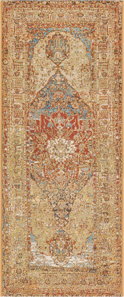 2' x 5' Easy-Clean Traditional Indoor / Outdoor Runner Rug