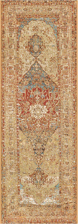 Detail image of 2' x 6' Easy-Clean Traditional Indoor / Outdoor Runner Rug