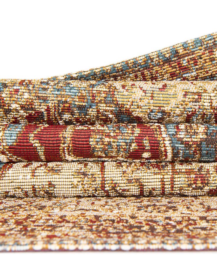 Detail image of 10' x 10'  Washable Traditional Indoor / Outdoor Square Rug