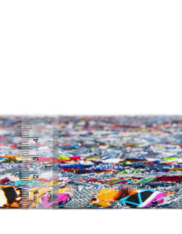 8' x 10' Handmade Braided Chindi Rug