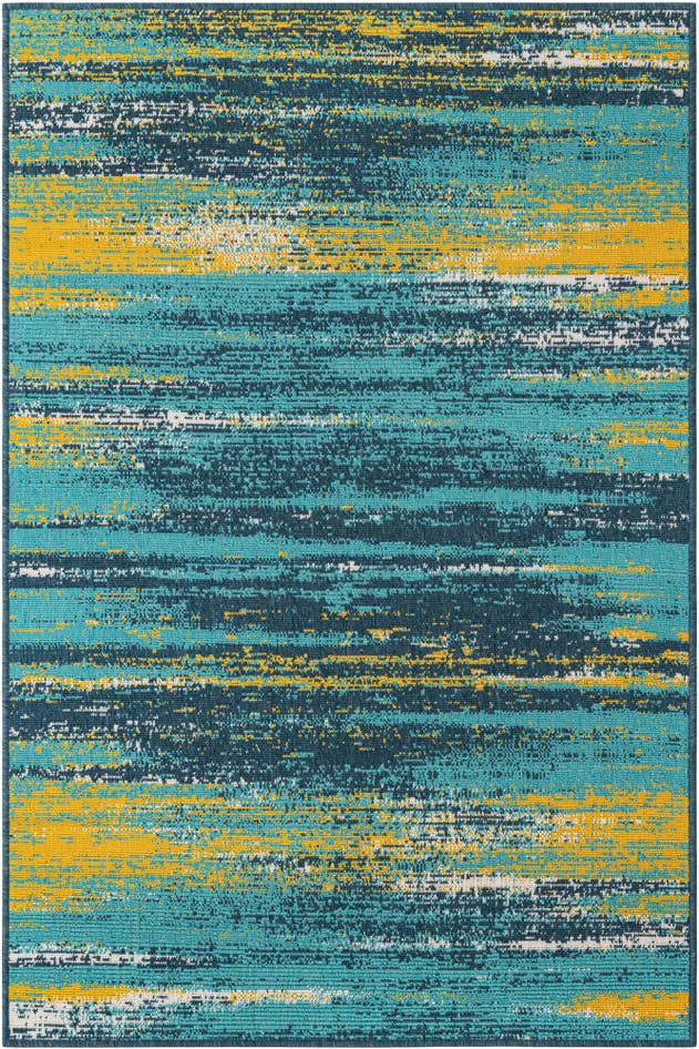 Detail image of 4' x 6' Easy-Clean Coastal Indoor / Outdoor Rug