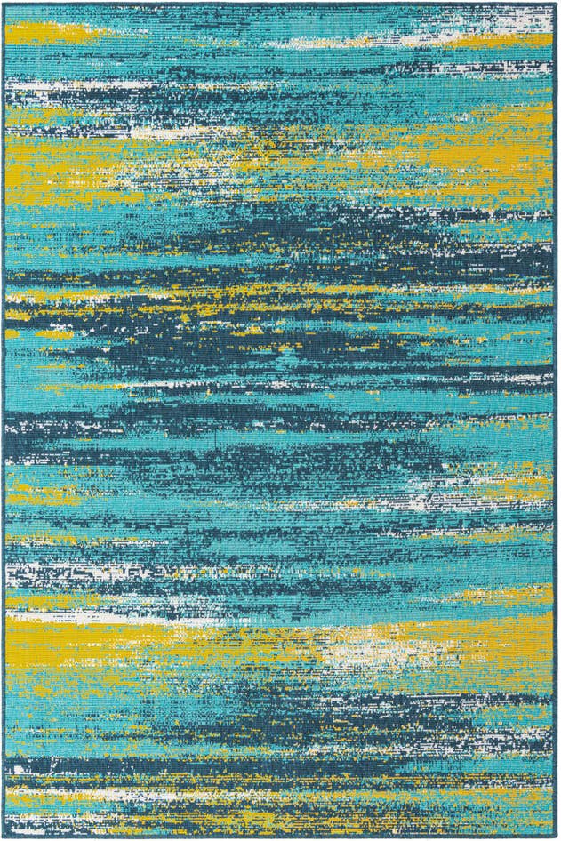 Detail image of 5' 3 x 8' Easy-Clean Coastal Indoor / Outdoor Rug