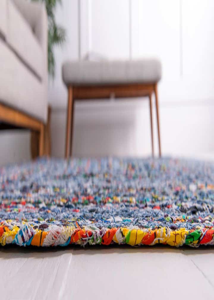 8' x 8' Handmade Braided Chindi Round Rug