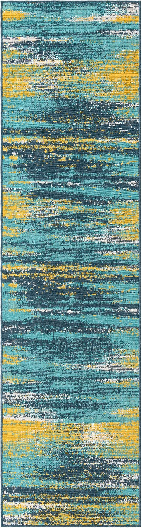 2' 7 x 10' Easy-Clean Coastal Indoor / Outdoor Runner Rug