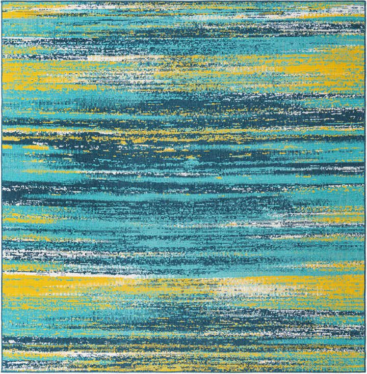 10' x 10' Easy-Clean Coastal Indoor / Outdoor Square Rug