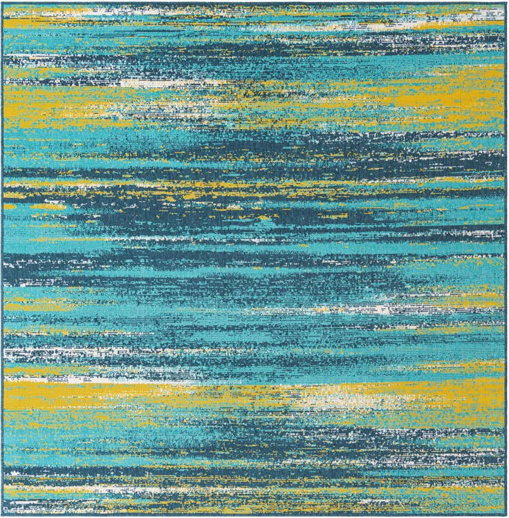 Detail image of 7' 10 x 7' 10 Easy-Clean Coastal Indoor / Outdoor Square Rug