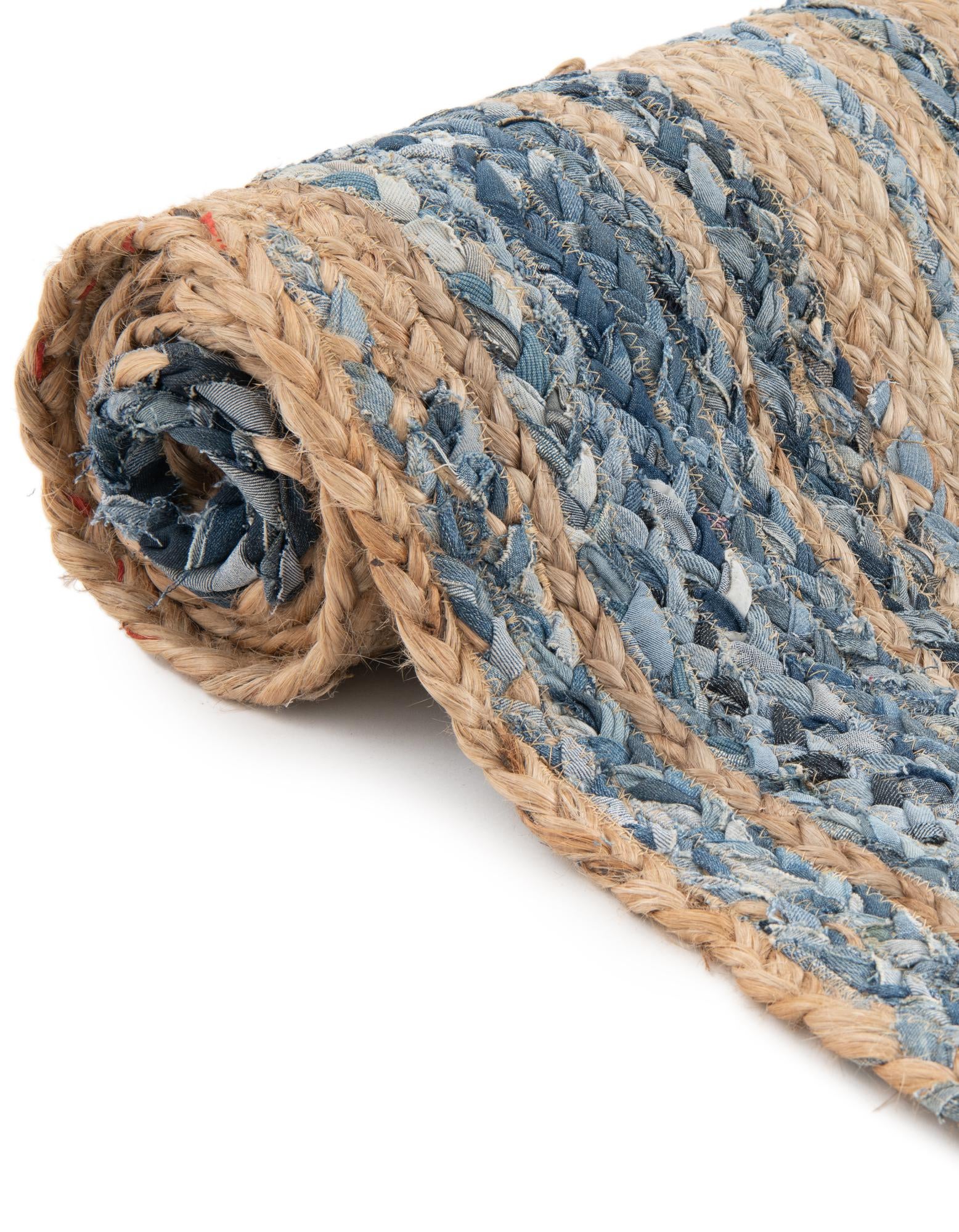 2' 2 x 3' 7 Handmade Braided Chindi Hearth Rug