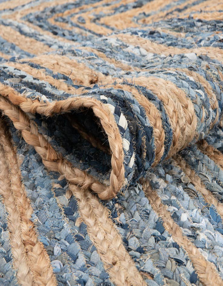 Detail image of 3' 7 x 6' 1 Handmade Braided Chindi Rug