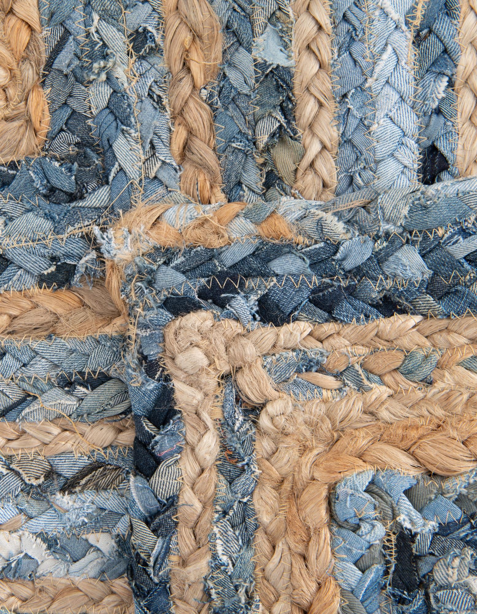 4' 1 x 6' 1 Handmade Braided Chindi Rug