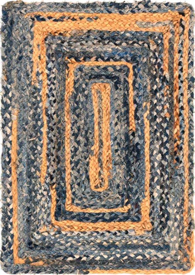 Detailansicht von 60cm x 95cm Handgefertigt Braided Chindi Teppich