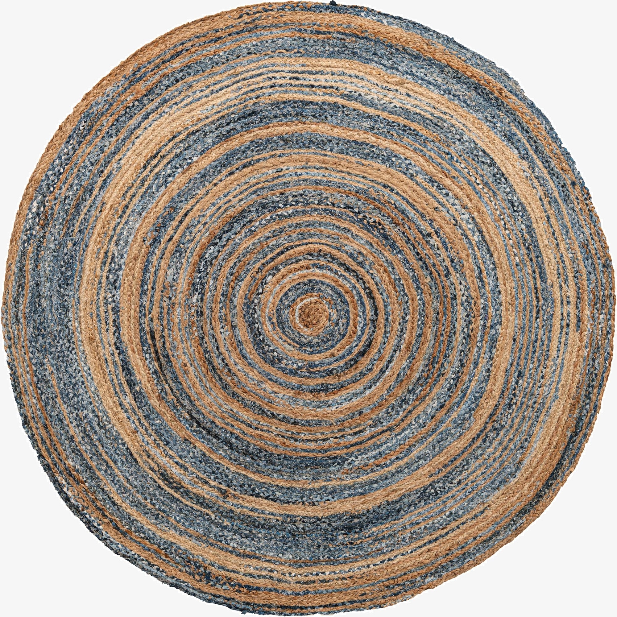 8' x 8'  Hand Braided Chindi Round Rug