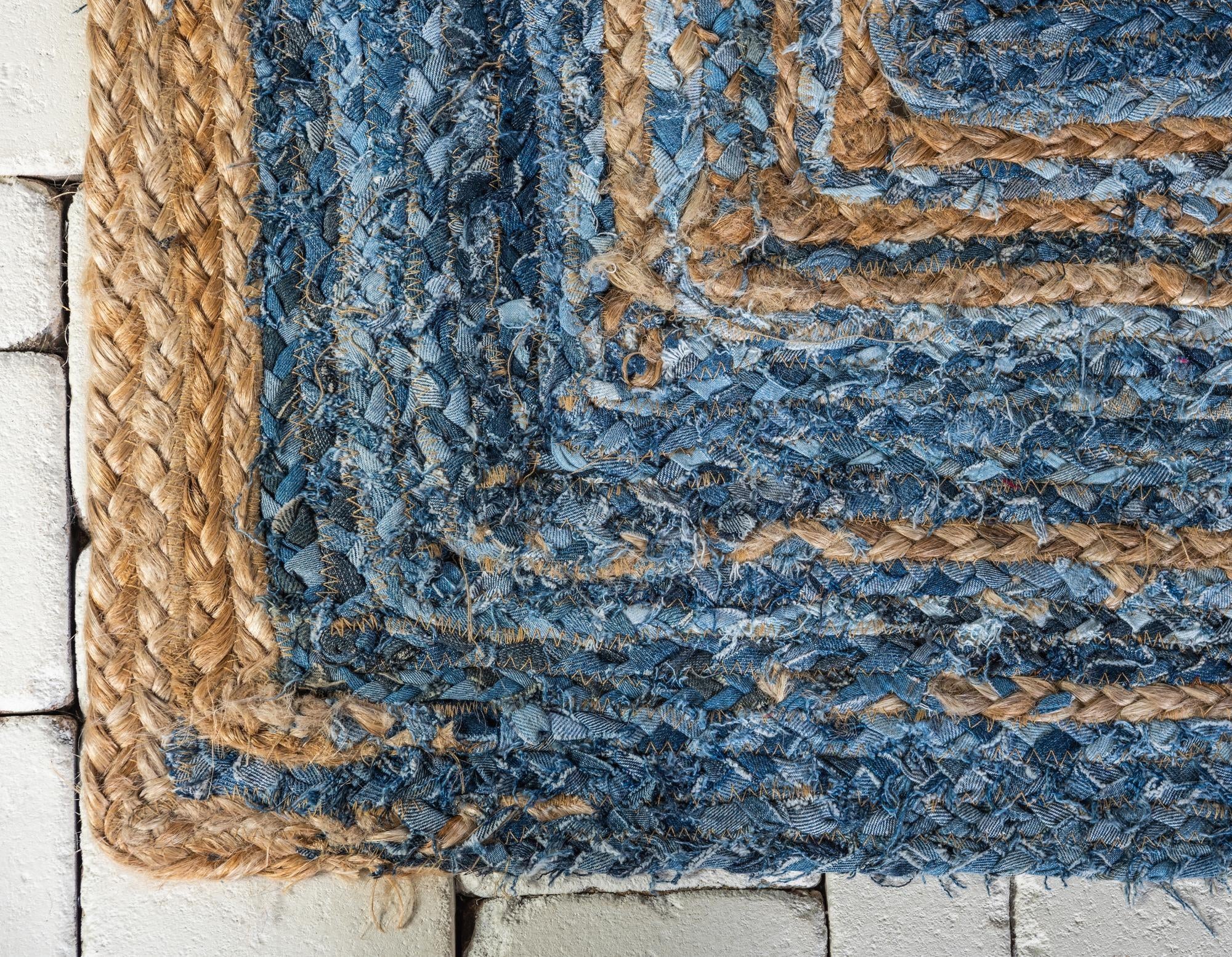 2' 6 x 6' 1 Handmade Braided Chindi Runner Rug