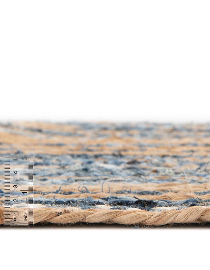 Detail image of 2' 6 x 6' 1  Hand Braided Chindi Runner Rug