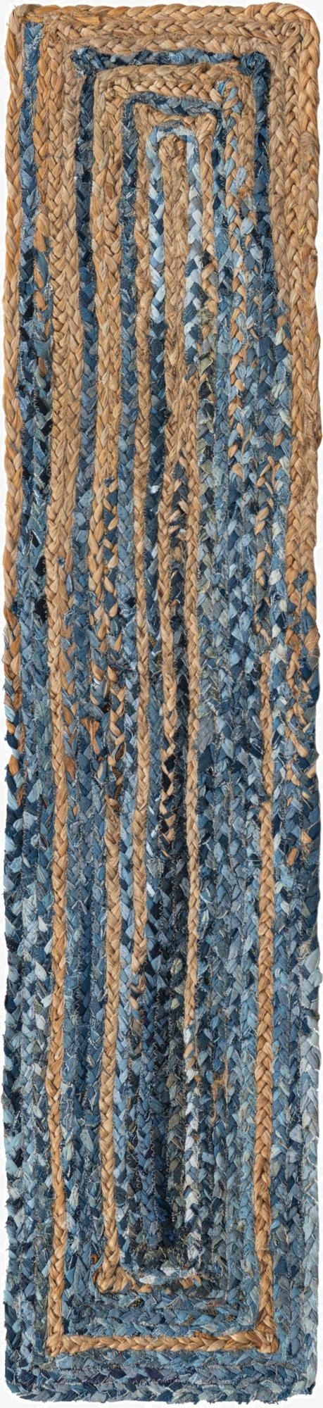 1' 2 x 10'  Hand Braided Chindi Table Runner Rug