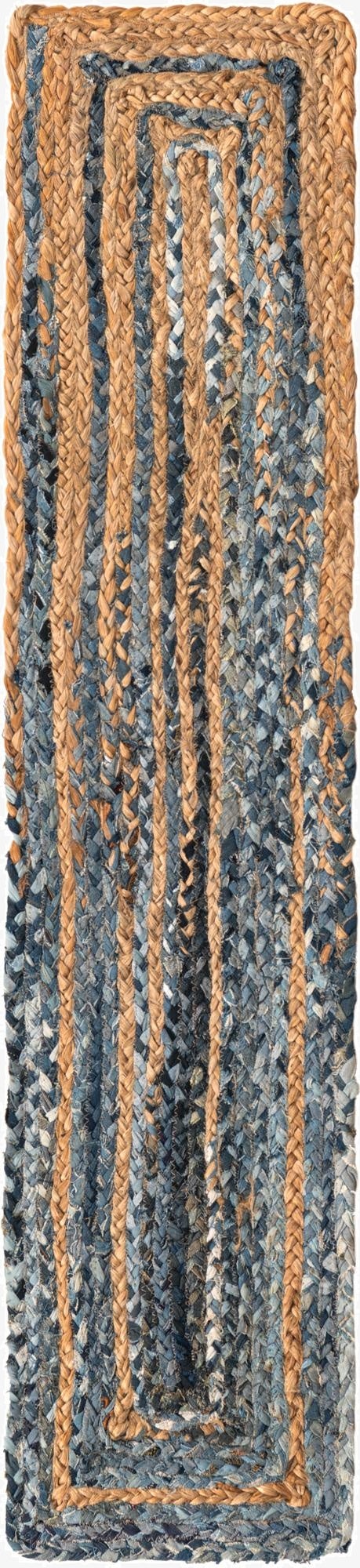 1' 2 x 5' 1  Hand Braided Chindi Table Runner Rug