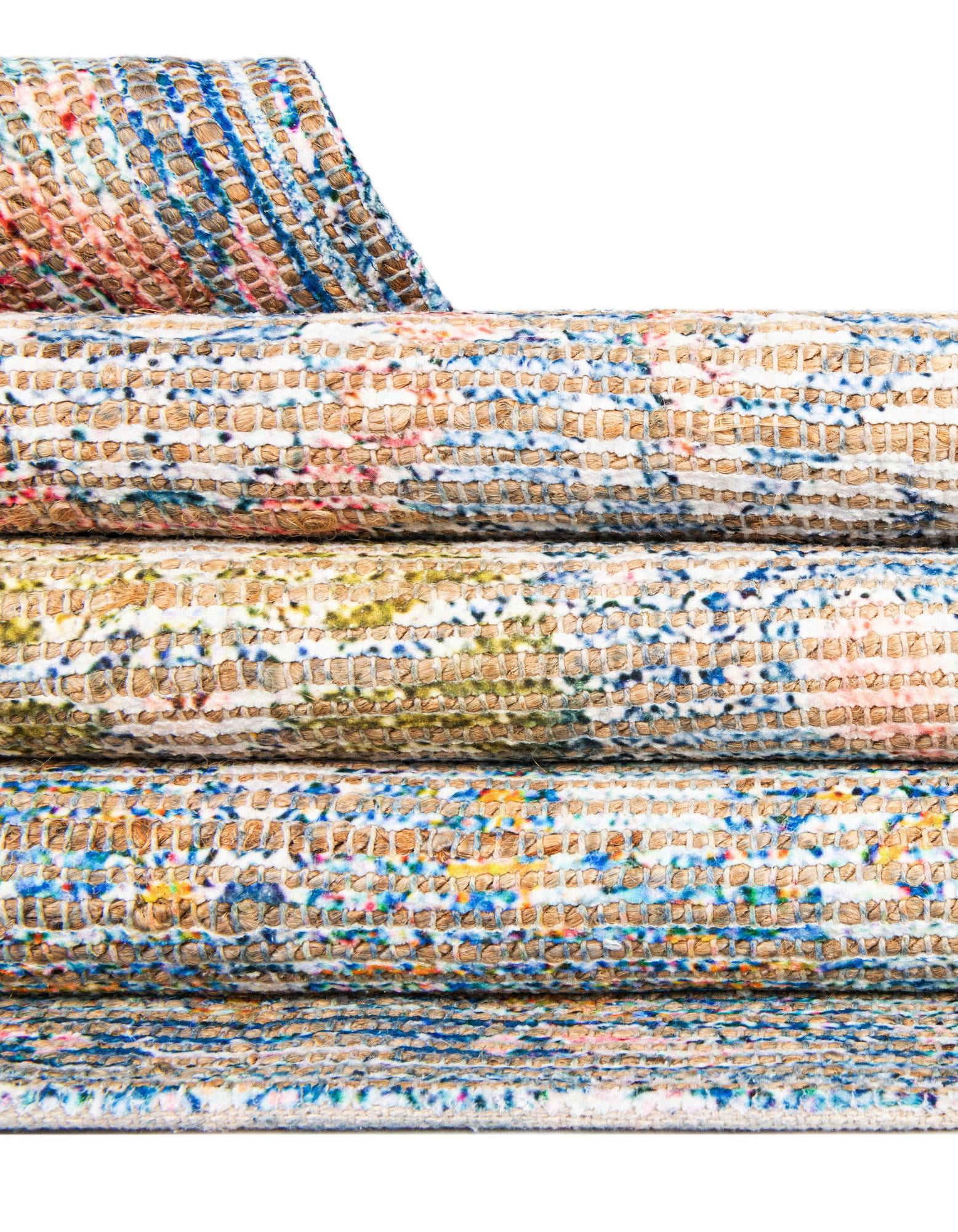 5' 3 x 8' Hand Woven Chenille Jute Rug