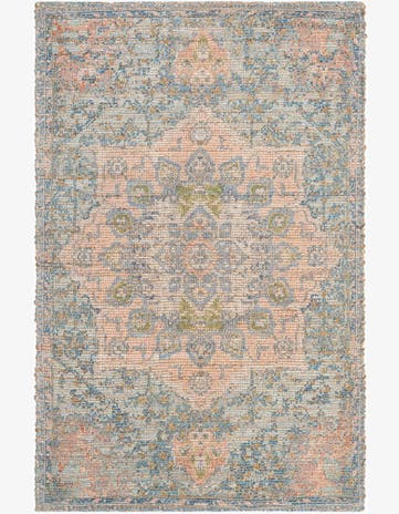 4' 1 x 6' 1 Hand Woven Chenille Jute Rug