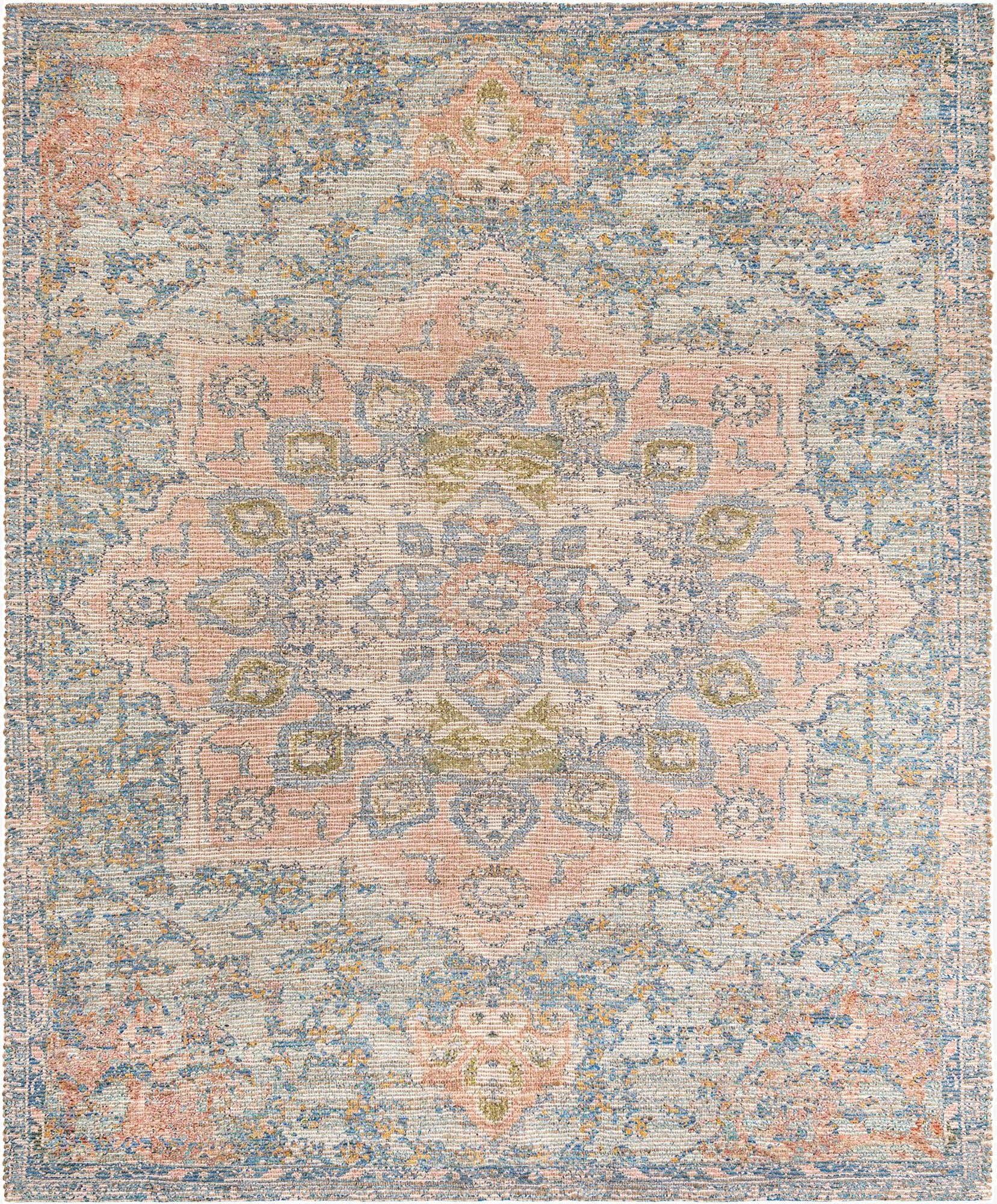 240cm x 305cm  Hand Woven Chenille Jute Alfombra