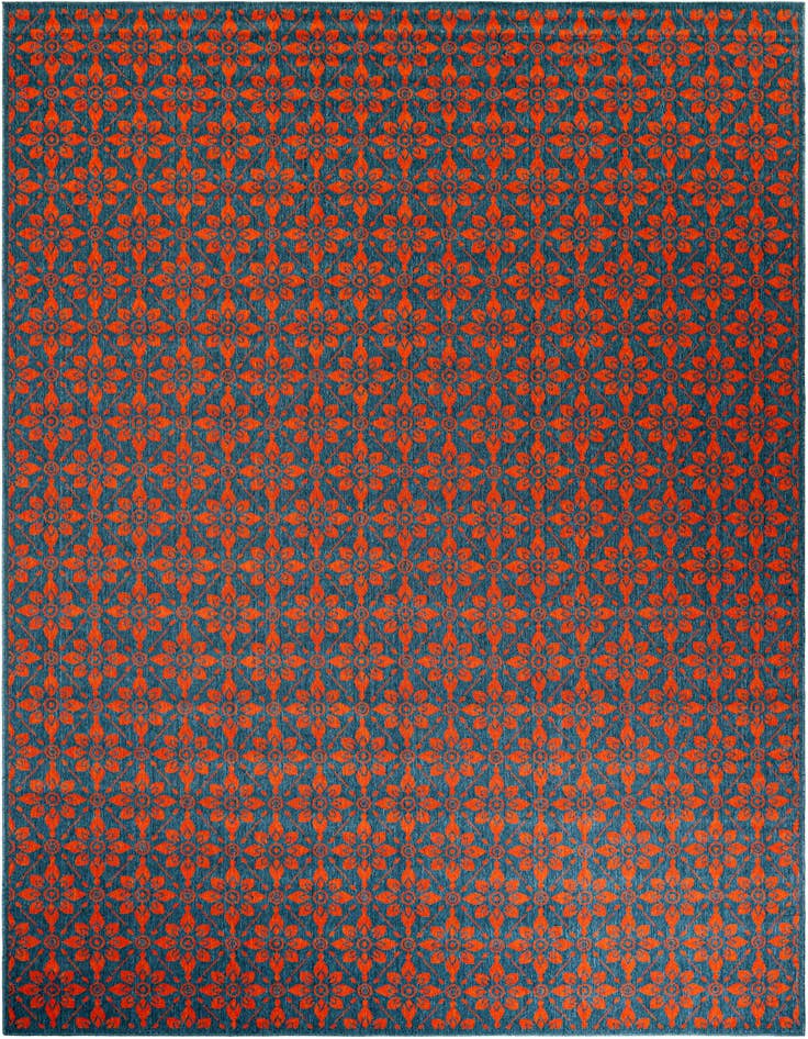 Detail image of 10' x 14' Easy-Clean Trellis Indoor / Outdoor Rug