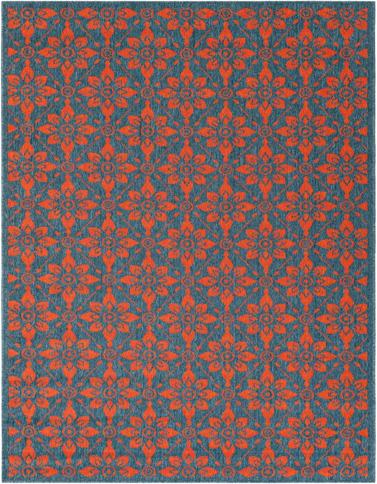Detail image of 5' x 8' Easy-Clean Trellis Indoor / Outdoor Rug