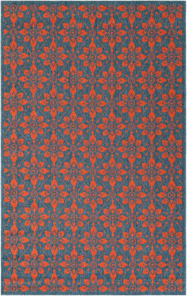 Detail image of 5' x 8' Easy-Clean Trellis Indoor / Outdoor Rug