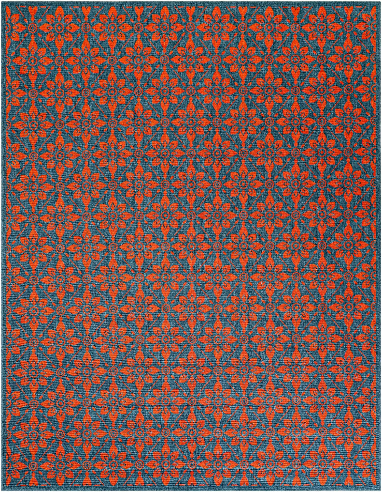7' 10 x 10' Easy-Clean Trellis Indoor / Outdoor Rug