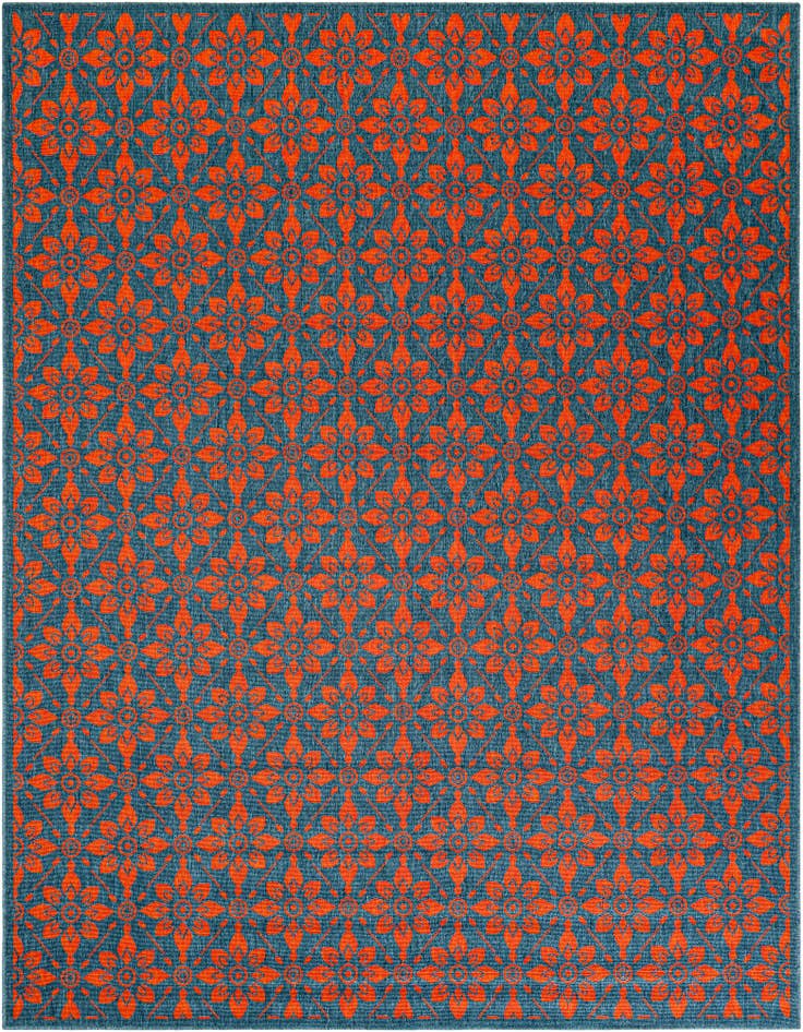 Detail image of 7' 10 x 10' Easy-Clean Trellis Indoor / Outdoor Rug