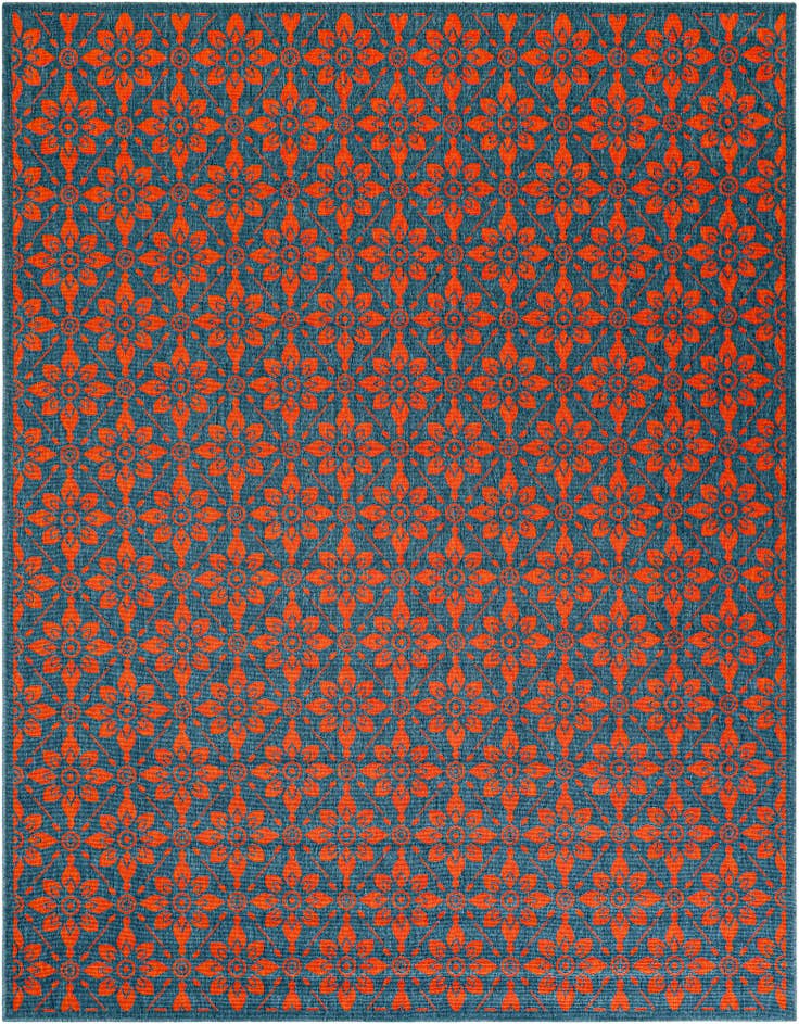 Detail image of 7' 10 x 10' Easy-Clean Trellis Indoor / Outdoor Rug
