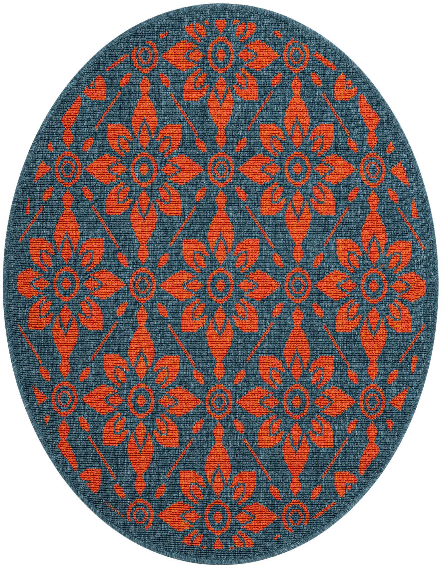 3' x 3' Easy-Clean Trellis Indoor / Outdoor Round Rug