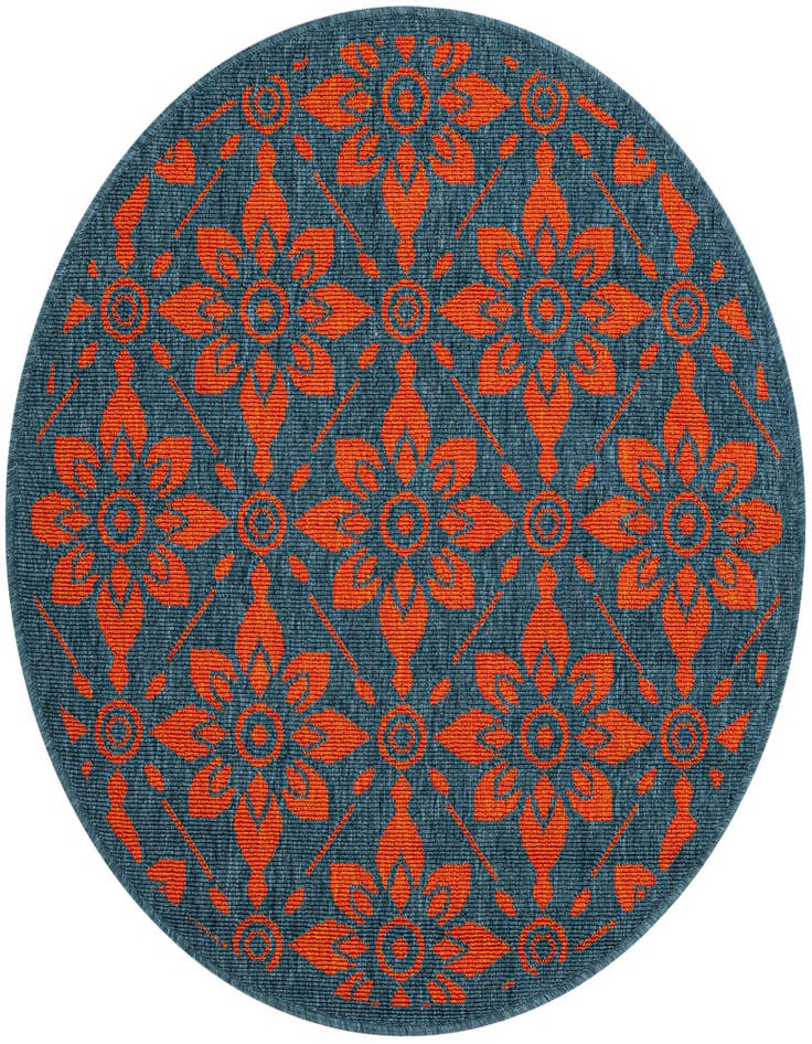 Detail image of 3' x 3' Easy-Clean Trellis Indoor / Outdoor Round Rug