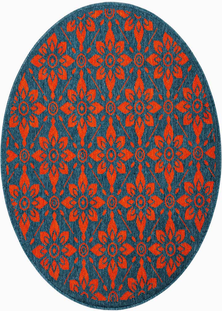 4' x 4' Easy-Clean Trellis Indoor / Outdoor Round Rug