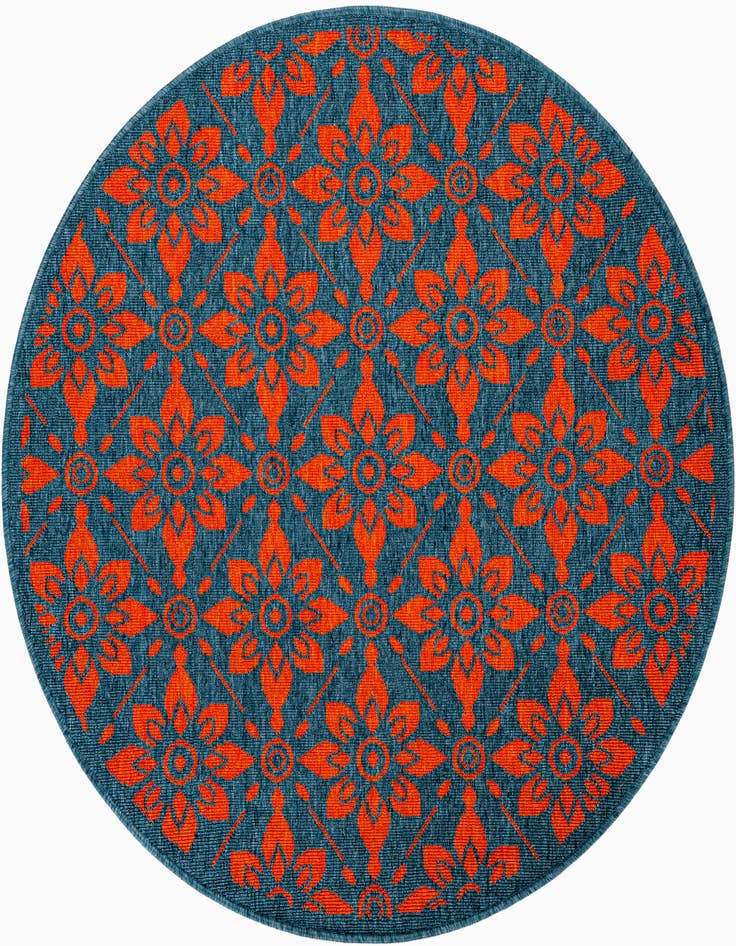 Detail image of 4' x 4' Easy-Clean Trellis Indoor / Outdoor Round Rug