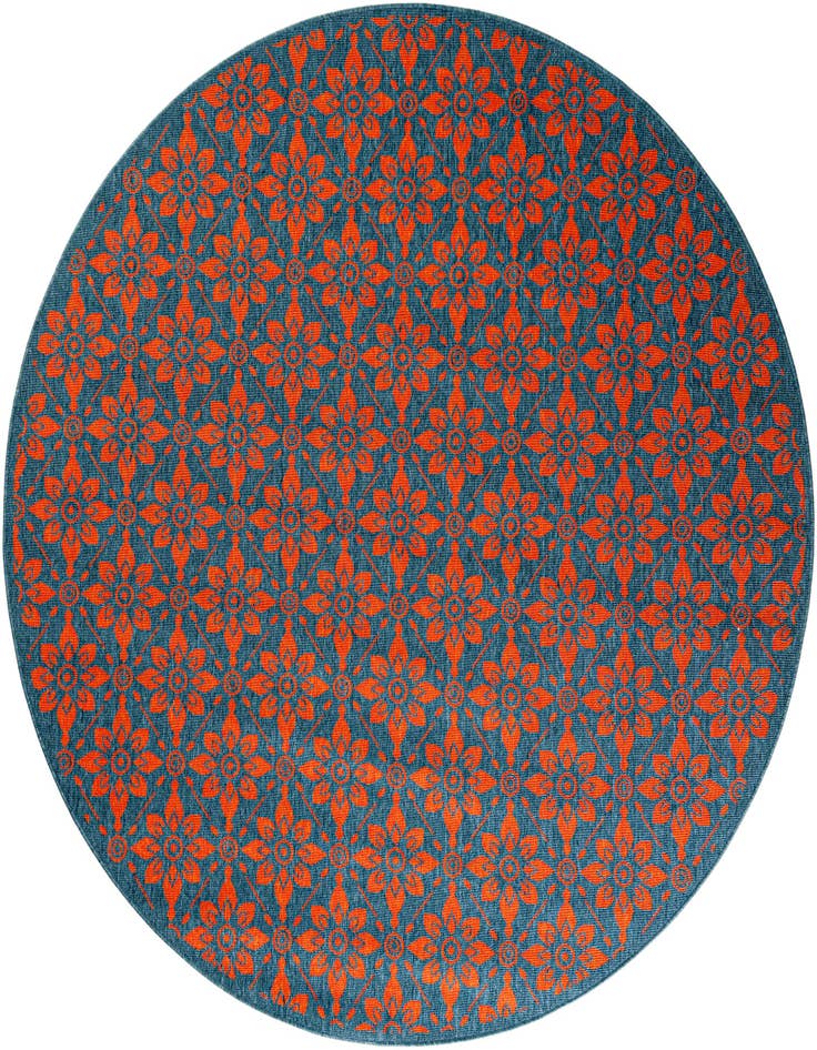 Detail image of 7' 10 x 7' 10 Easy-Clean Trellis Indoor / Outdoor Round Rug