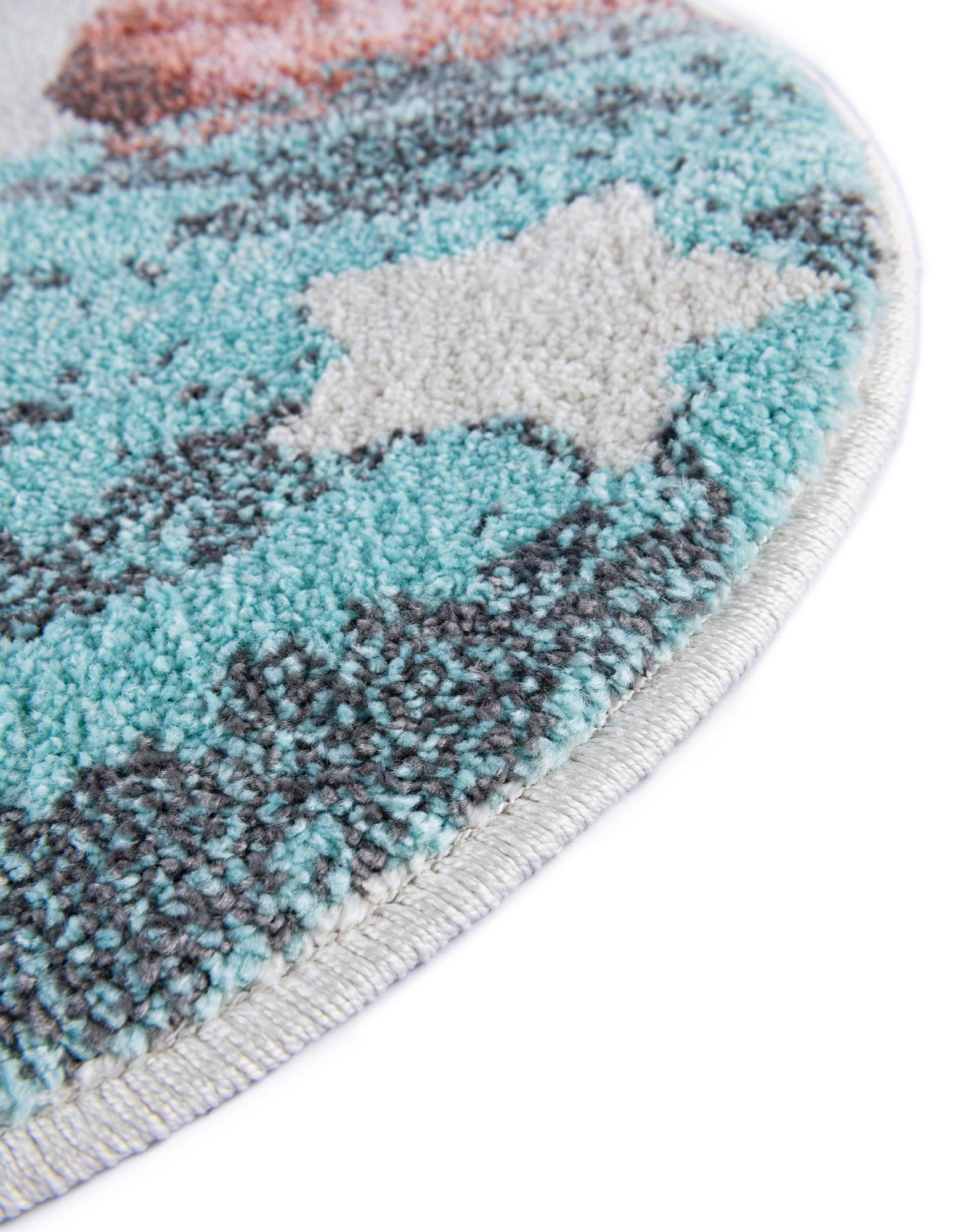 2' 2 x 2' 2 American Flag Whimsy Kids Round Rug